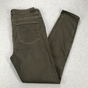PAIGE Jeans Womens Size 31‎ Verdugo Ankle Skinny Juniper Green Mid Rise Stretch